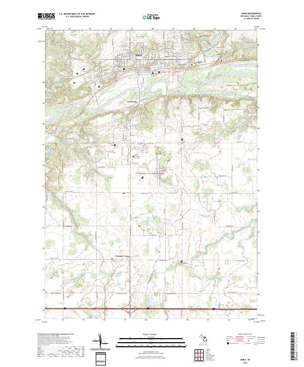 Ionia 2023 topographic map thumbnail