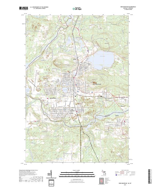 Iron Mountain topographic map thumbnail