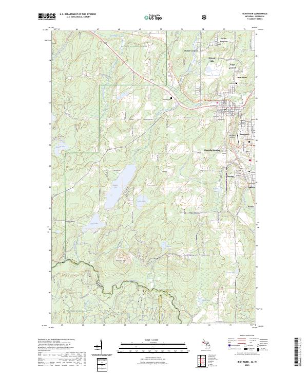 Iron River topographic map thumbnail