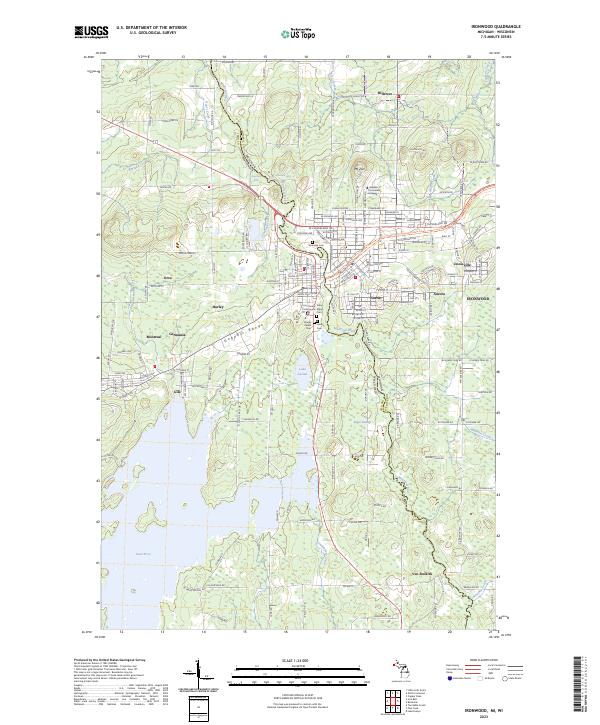 Ironwood topographic map thumbnail