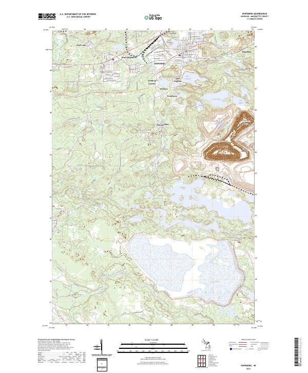 Ishpeming topographic map thumbnail