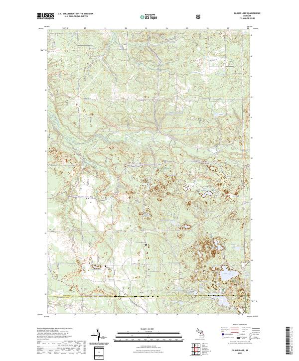 Island Lake topographic map thumbnail