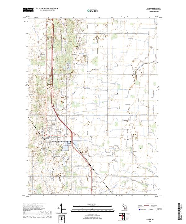 Ithaca topographic map thumbnail