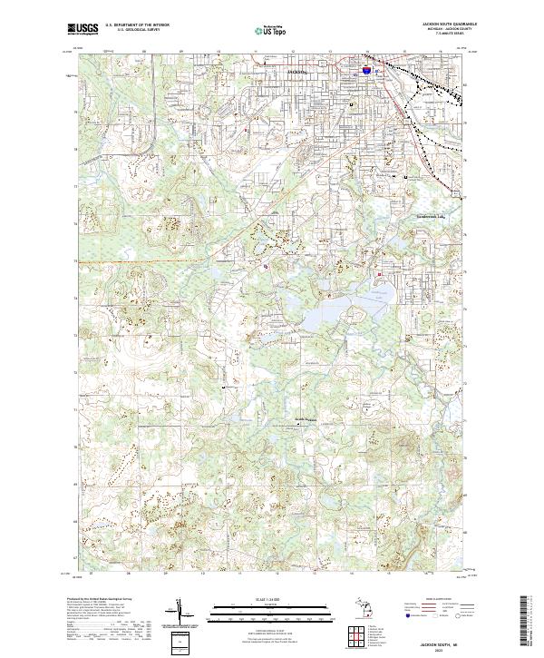 Jackson South topographic map thumbnail