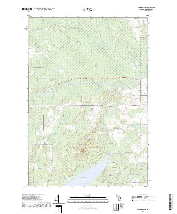 Jewett Creek topographic map thumbnail