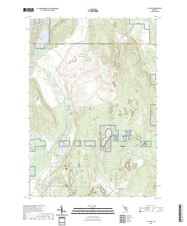 K P Lake topographic map thumbnail