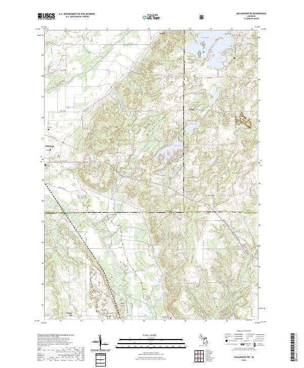 Kalamazoo NE topographic map thumbnail