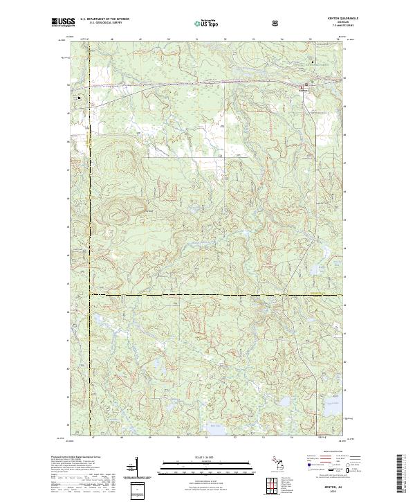 Kenton topographic map thumbnail