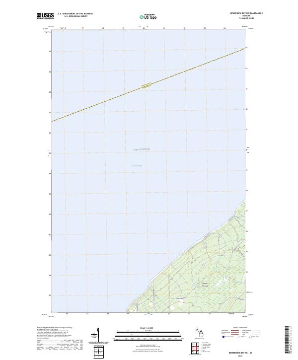 Keweenaw Bay NE topographic map thumbnail