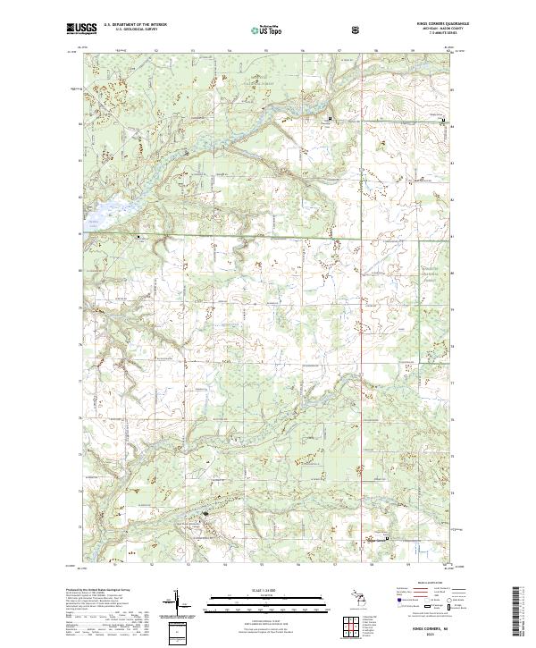 Kings Corners topographic map thumbnail