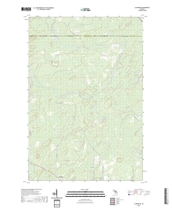 La Branche topographic map thumbnail