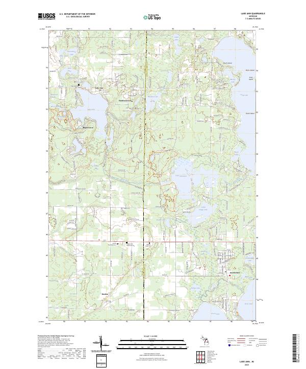 Lake Ann topographic map thumbnail