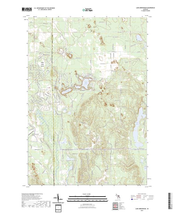 Lake Arrowhead topographic map thumbnail