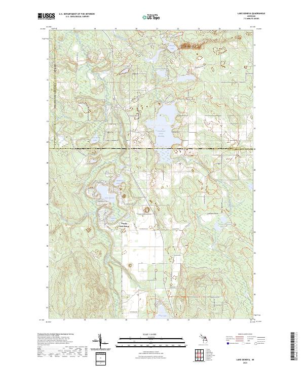 Lake Geneva topographic map thumbnail