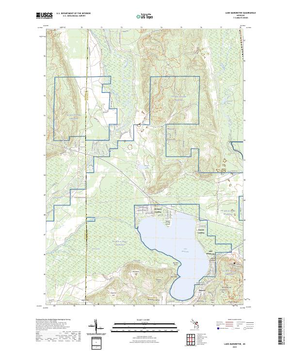 Lake Margrethe topographic map thumbnail