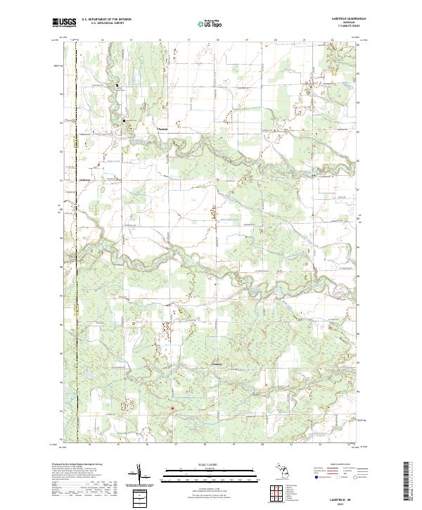 Lakefield topographic map thumbnail