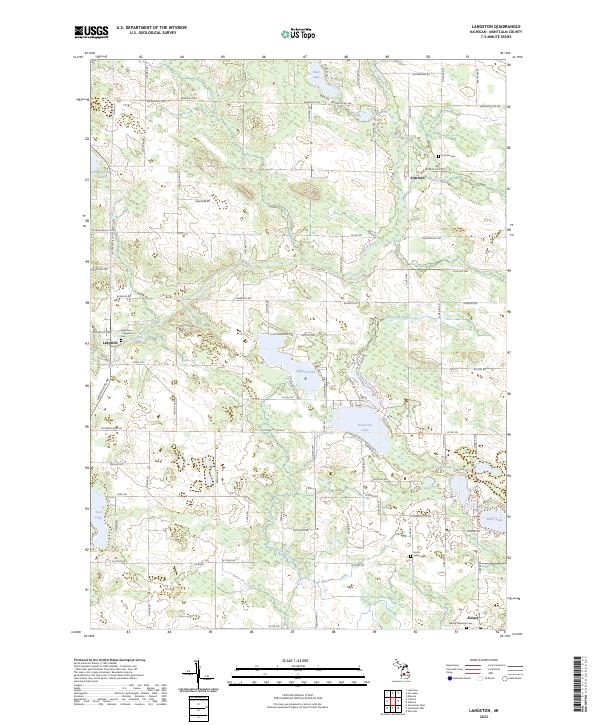Langston topographic map thumbnail