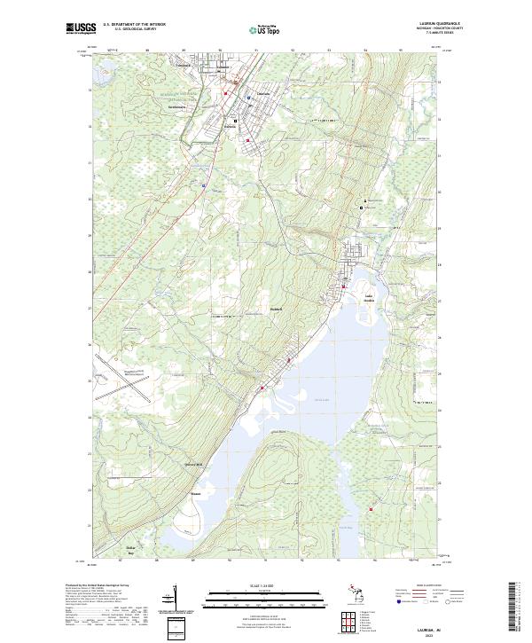 Laurium topographic map thumbnail