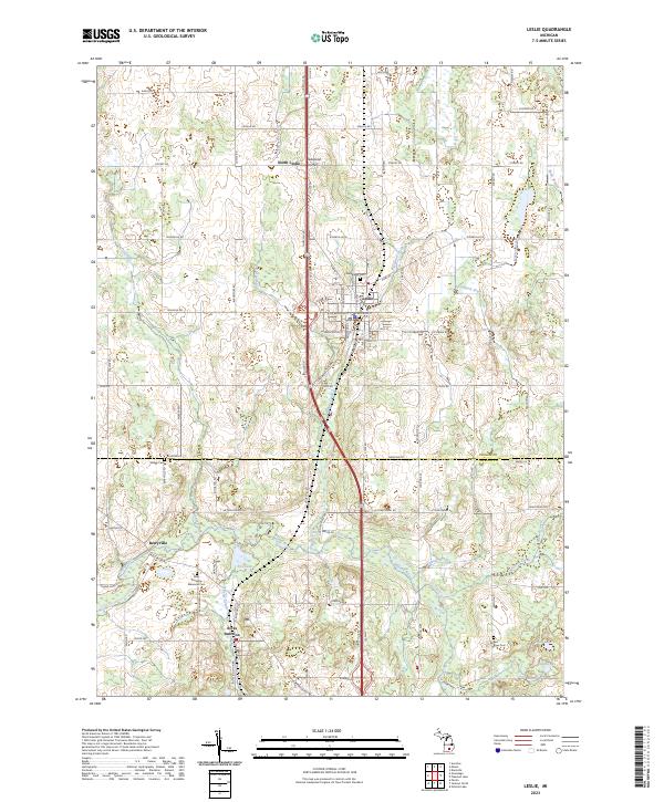 Leslie topographic map thumbnail