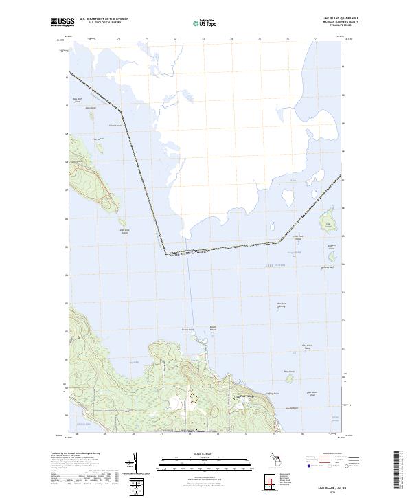 Lime Island topographic map thumbnail