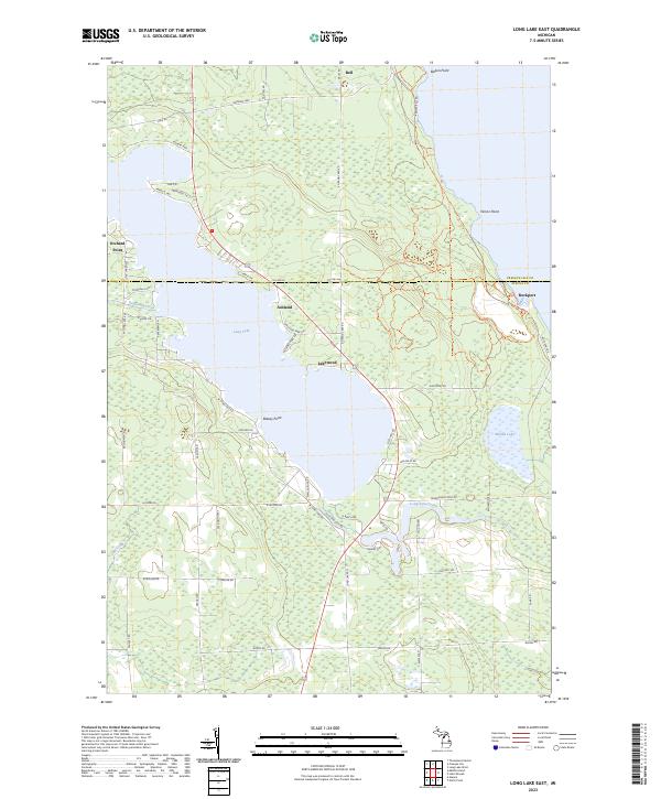 Long Lake East topographic map thumbnail
