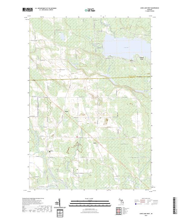 Long Lake West topographic map thumbnail