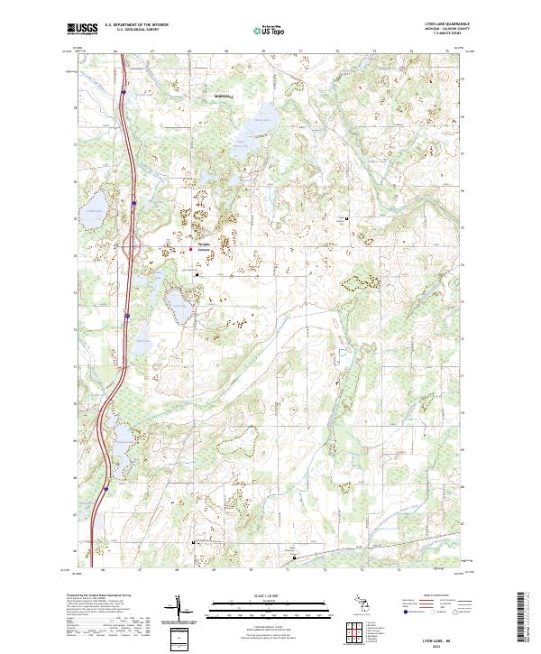 Lyon Lake topographic map thumbnail