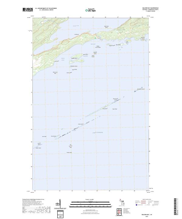 Malone Bay topographic map thumbnail