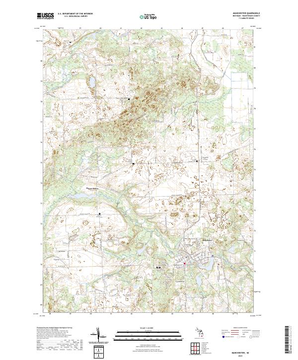 Manchester topographic map thumbnail