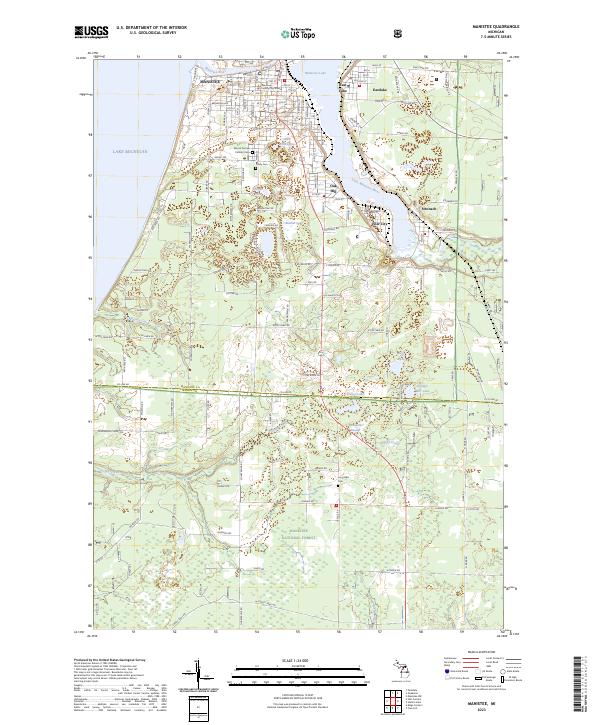 Manistee topographic map thumbnail