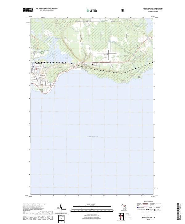 Manistique East topographic map thumbnail
