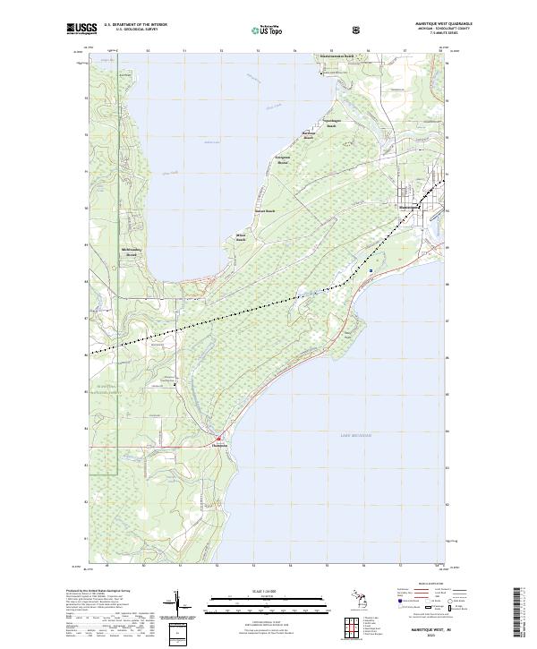 Manistique West topographic map thumbnail