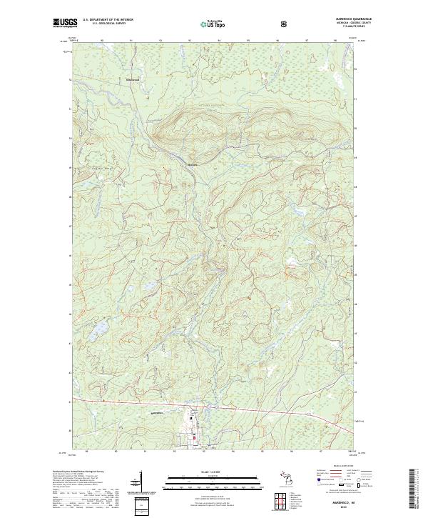Marenisco topographic map thumbnail