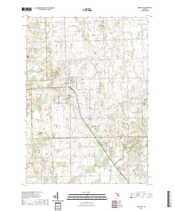 Marlette topographic map thumbnail