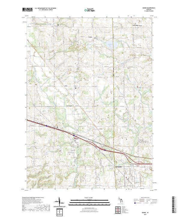 Marne topographic map thumbnail
