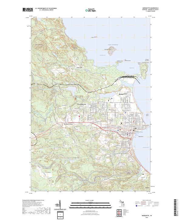 Marquette topographic map thumbnail