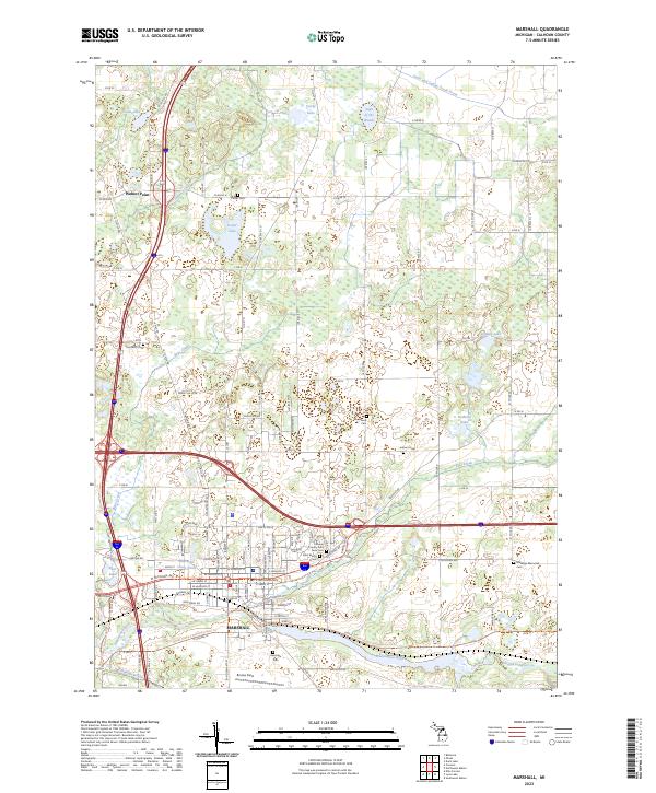 Marshall topographic map thumbnail