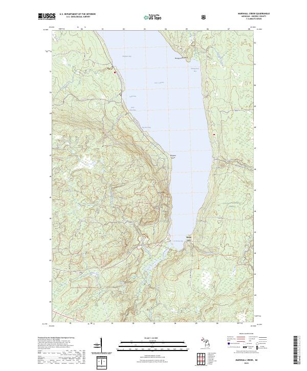 Marshall Creek topographic map thumbnail