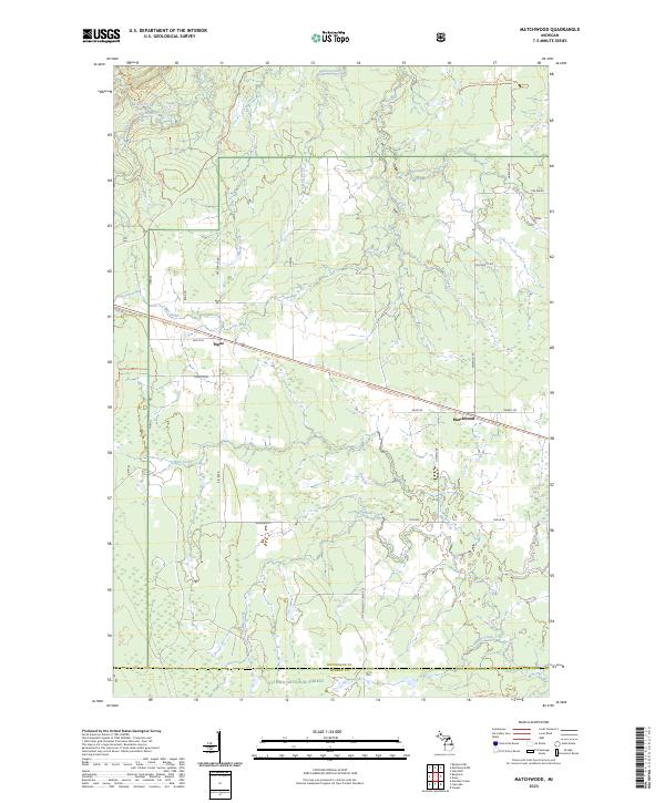 Matchwood topographic map thumbnail