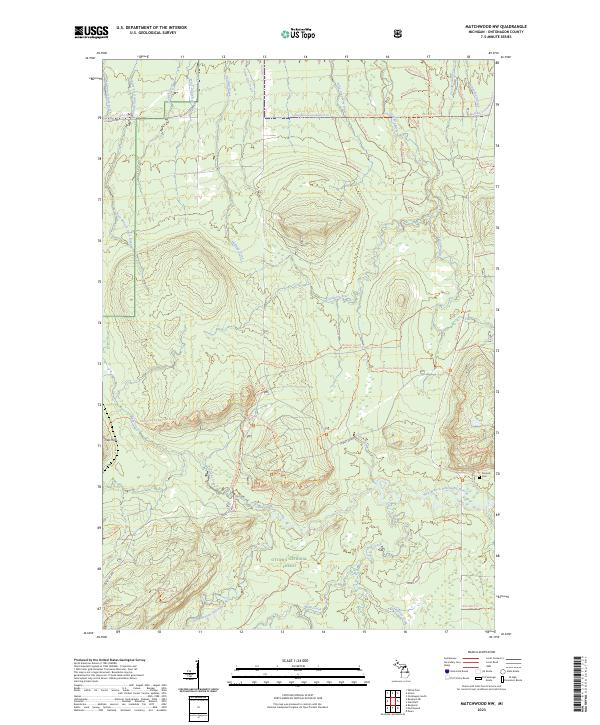 Matchwood NW topographic map thumbnail