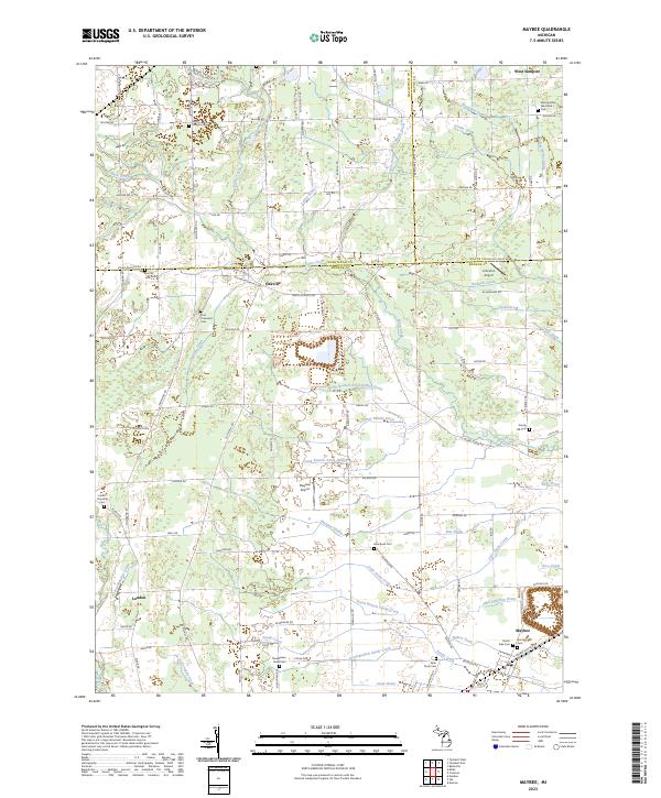 Maybee topographic map thumbnail