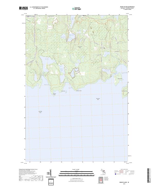 Meade Island topographic map thumbnail