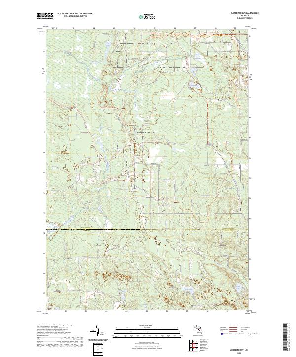 Meredith NW topographic map thumbnail