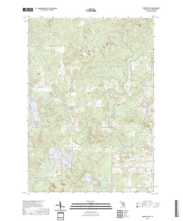 Meredith SW topographic map thumbnail