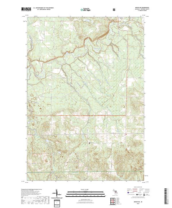 Mesick NE topographic map thumbnail
