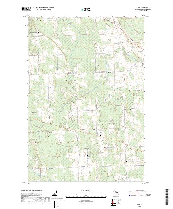 Metz topographic map thumbnail