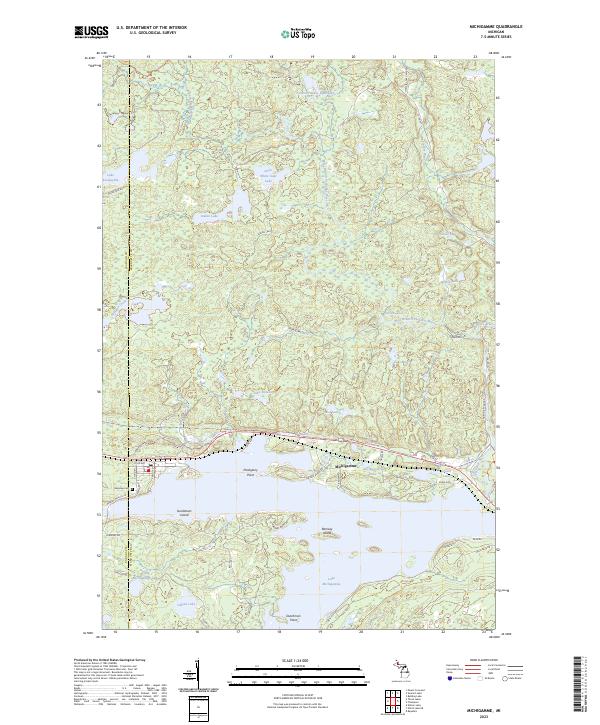 Michigamme 2023 topographic map thumbnail