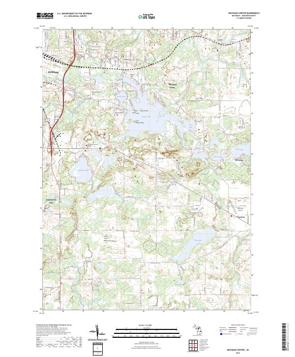 Michigan Center topographic map thumbnail