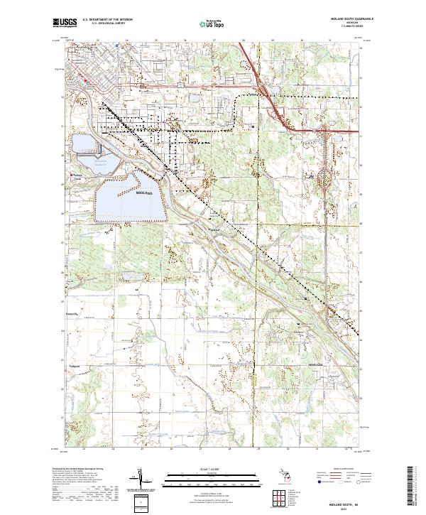 Midland South 2023 topographic map thumbnail