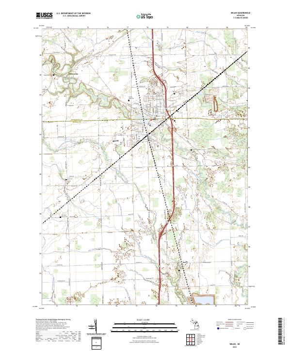 Milan topographic map thumbnail